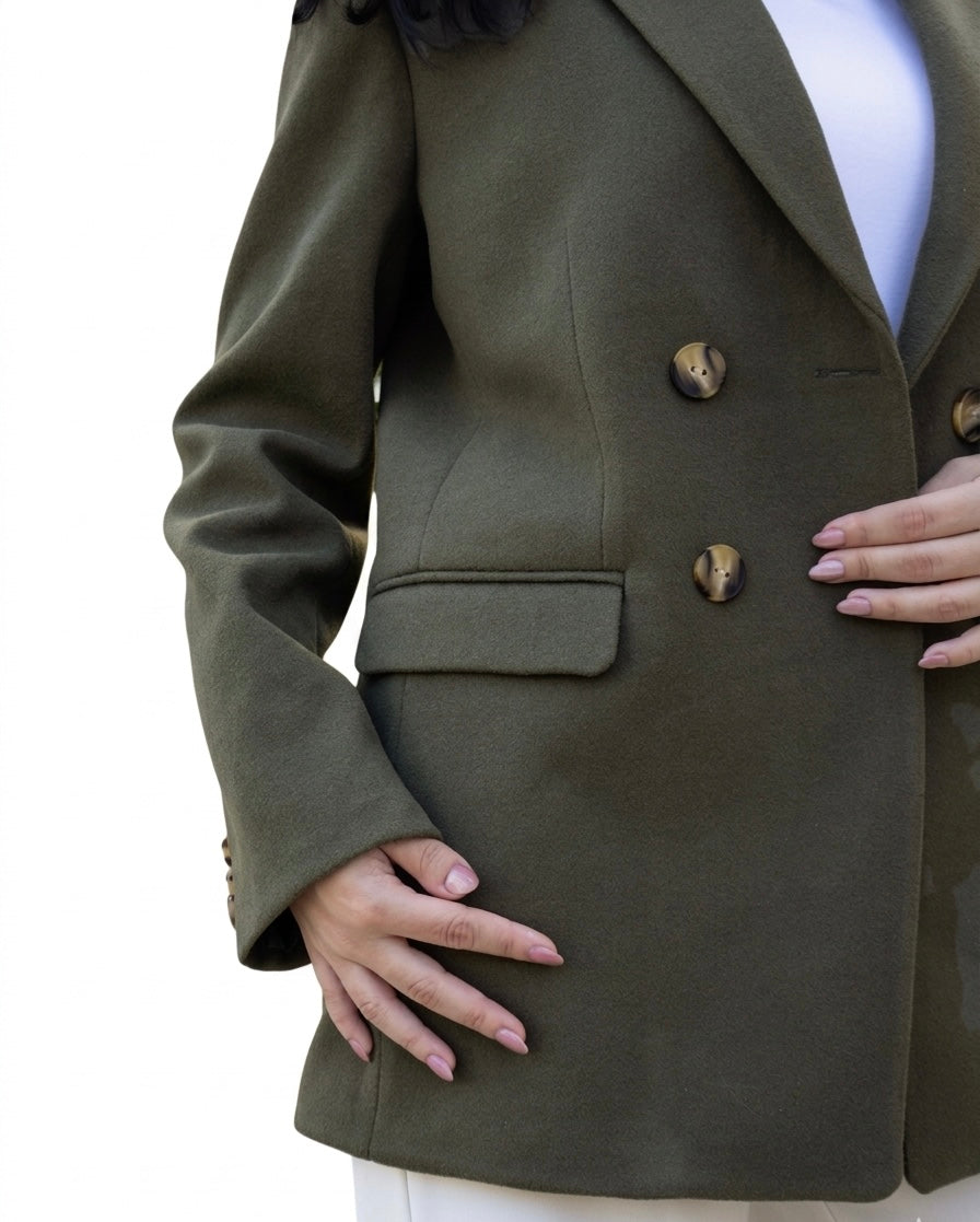 Olive Wool Blazer