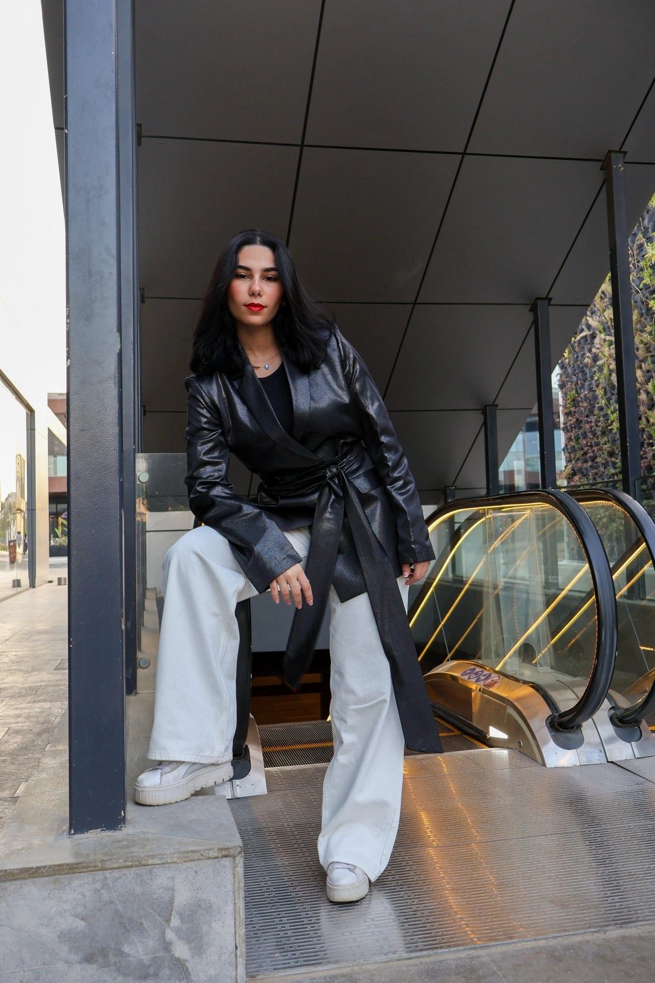 Black Satin Soirée Blazer