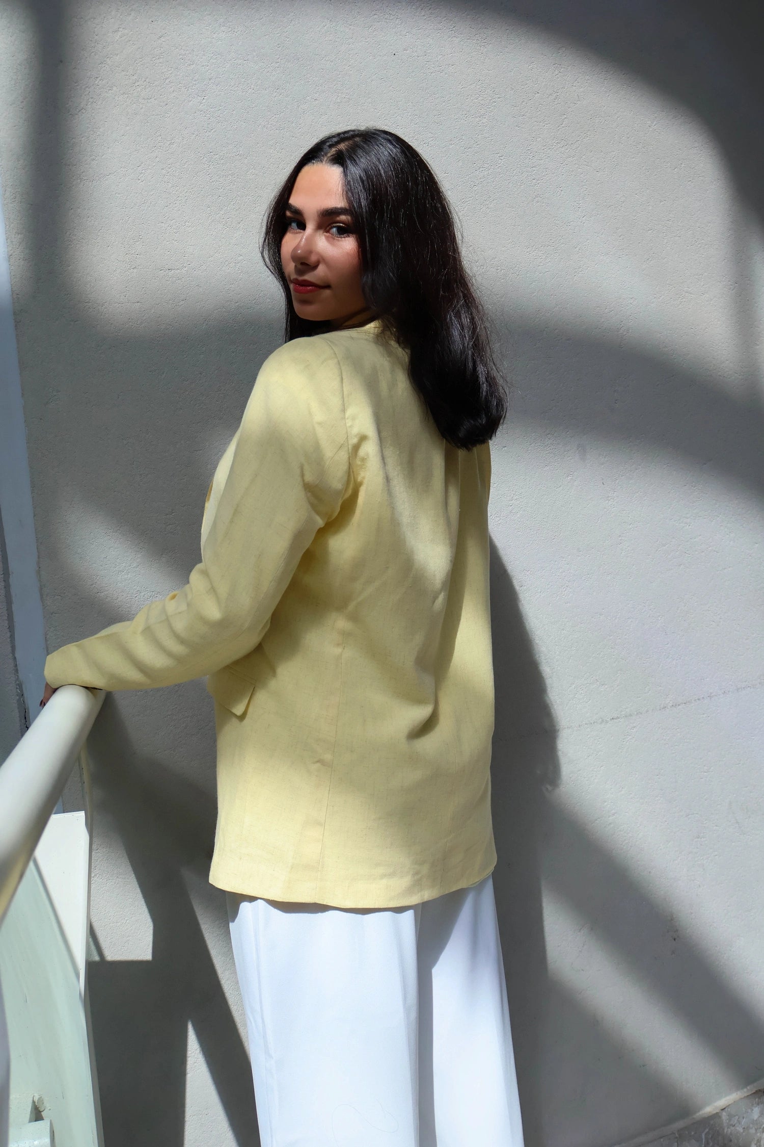 Yellow Linen Blazer
