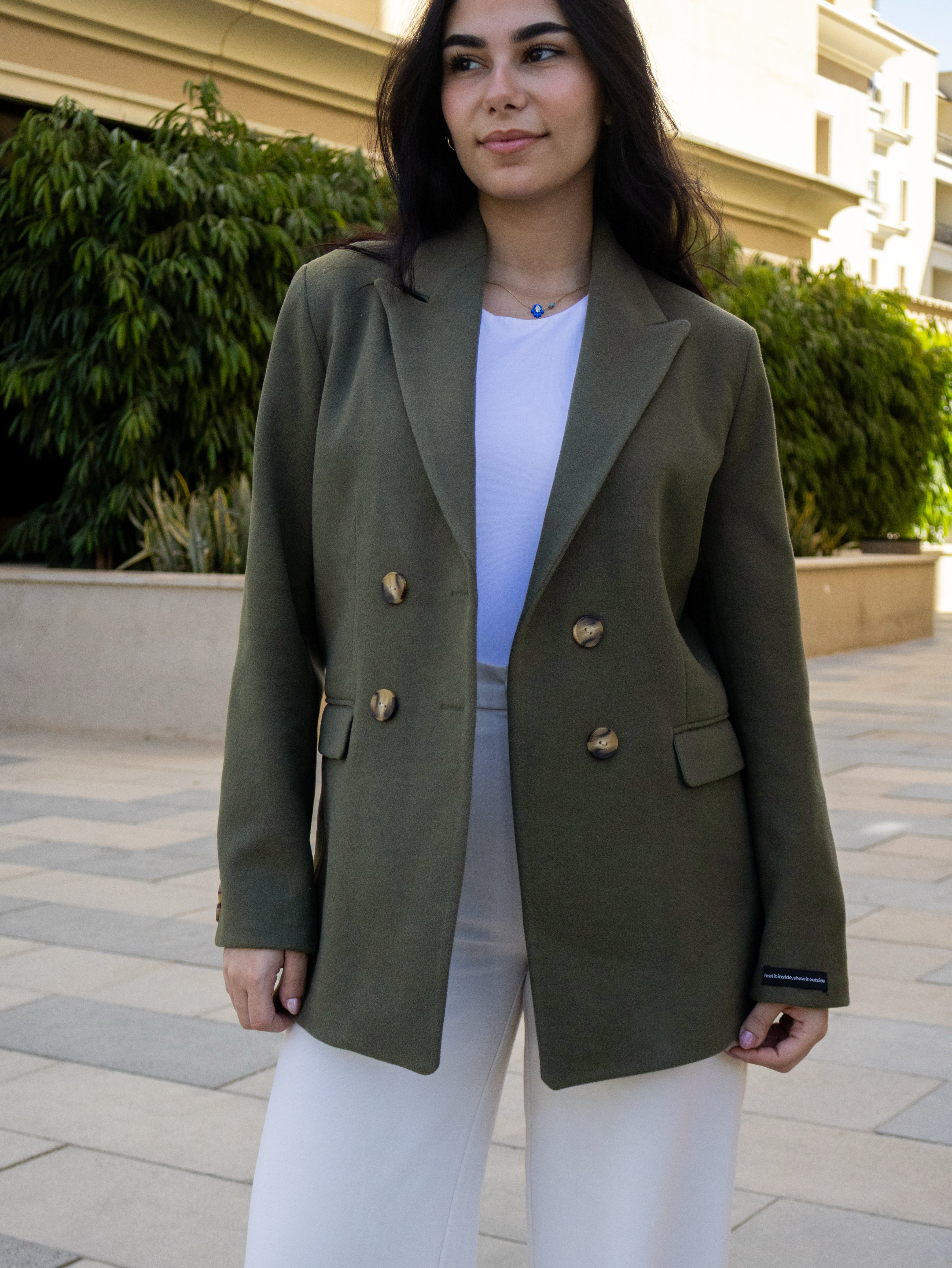Olive Wool Blazer