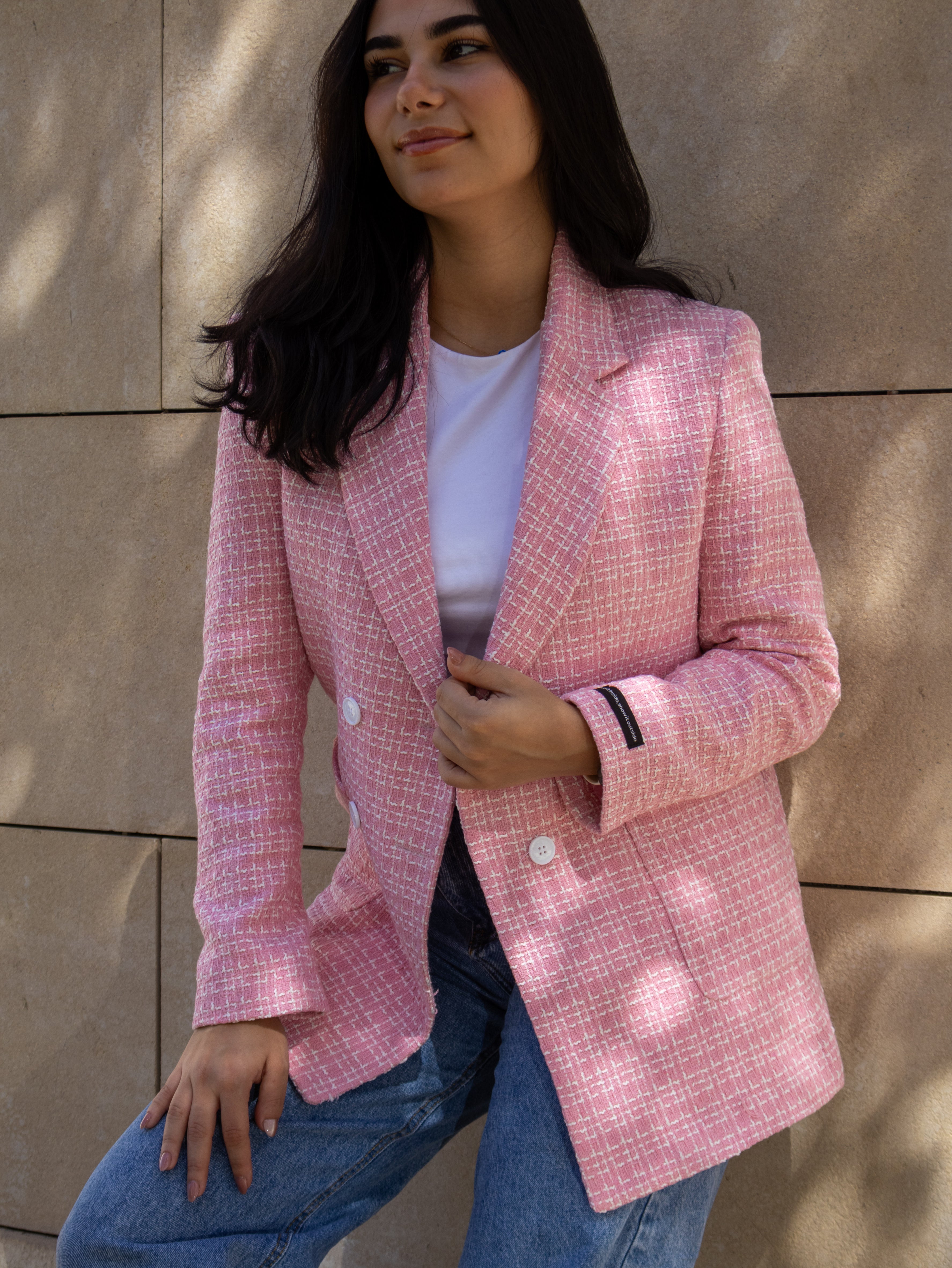 Rose Tweed Blazer
