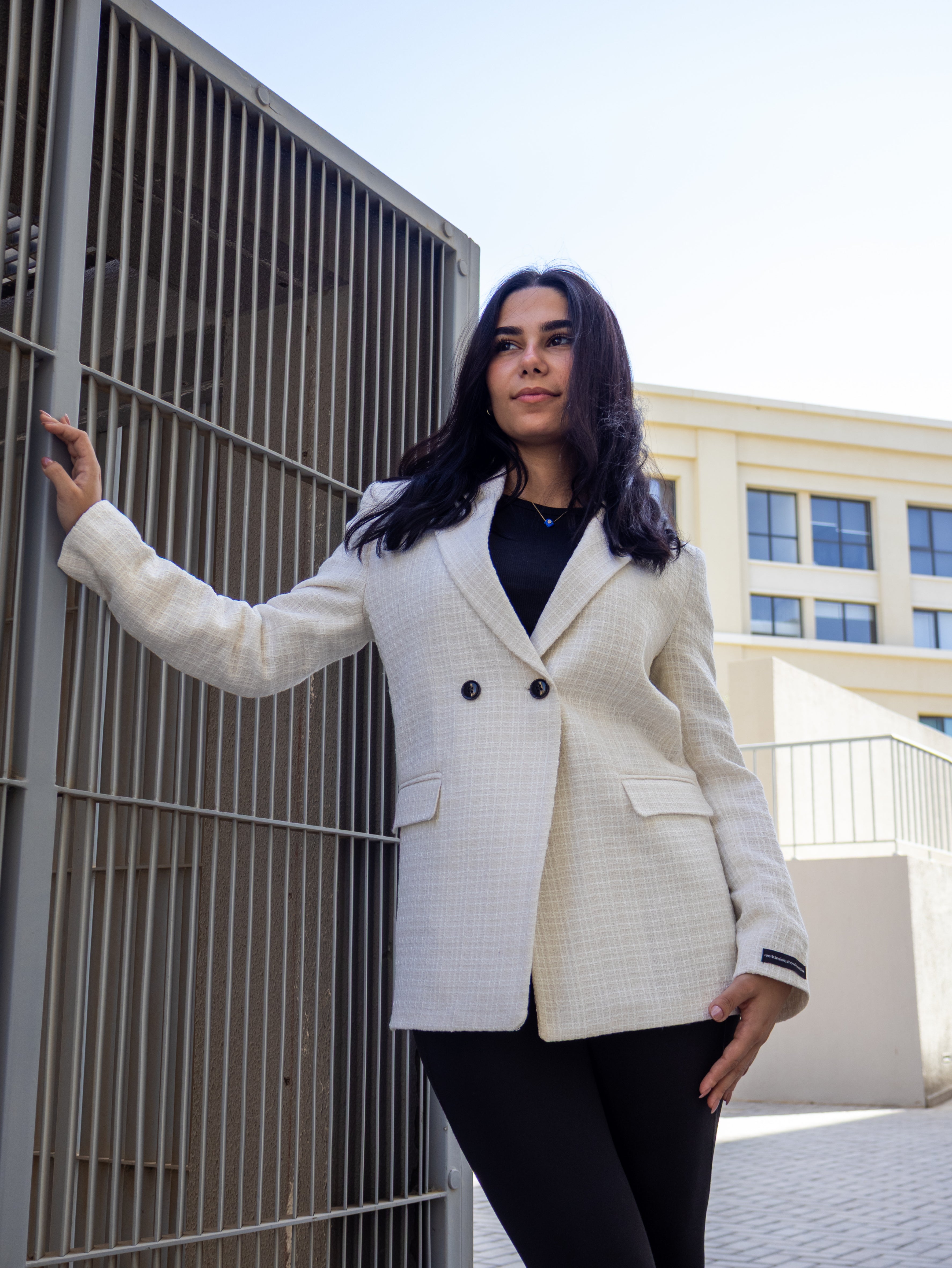 White Tweed Blazer