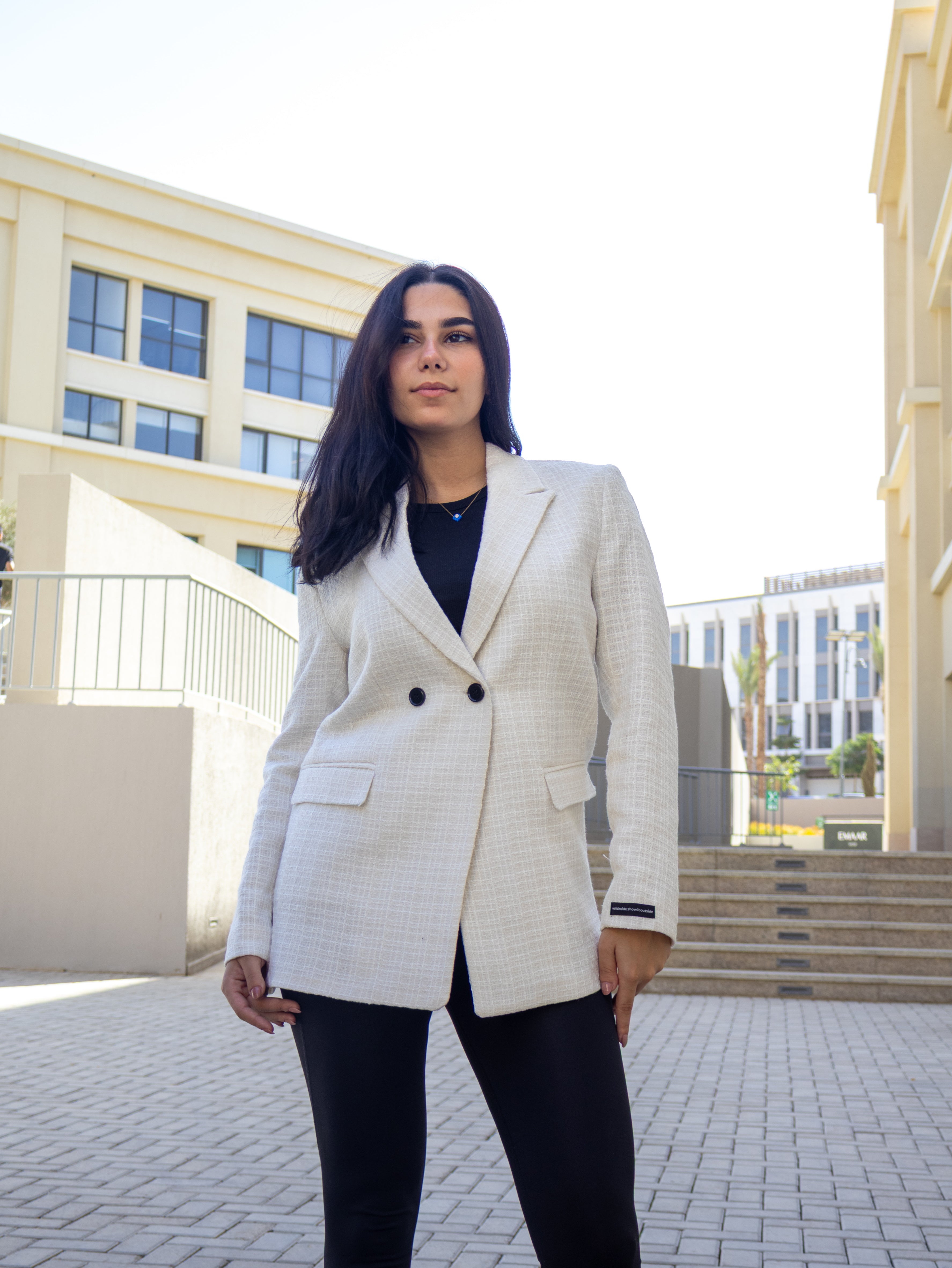 White Tweed Blazer