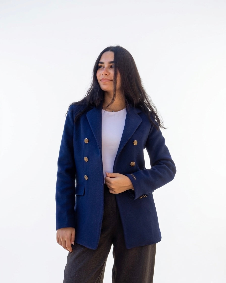 Navy Wool Blazer