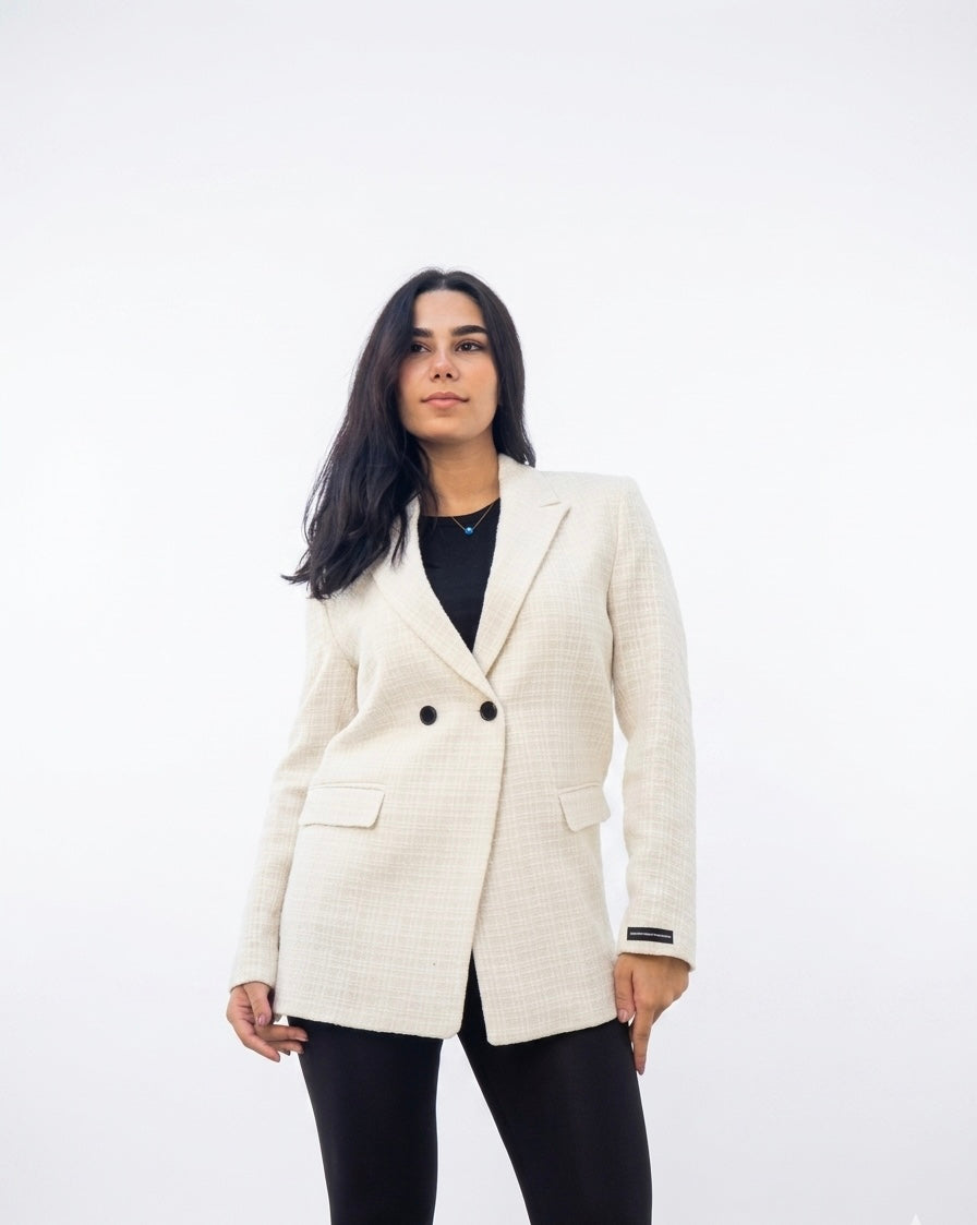 White Tweed Blazer