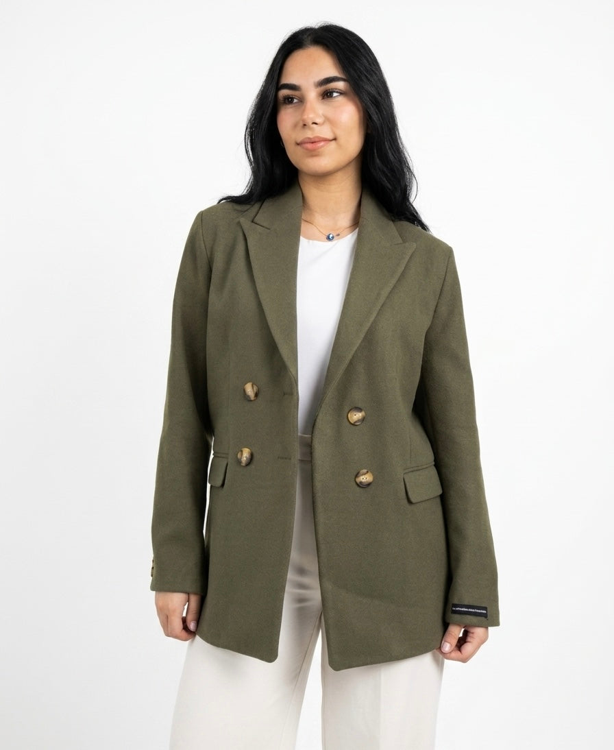 Olive Wool Blazer