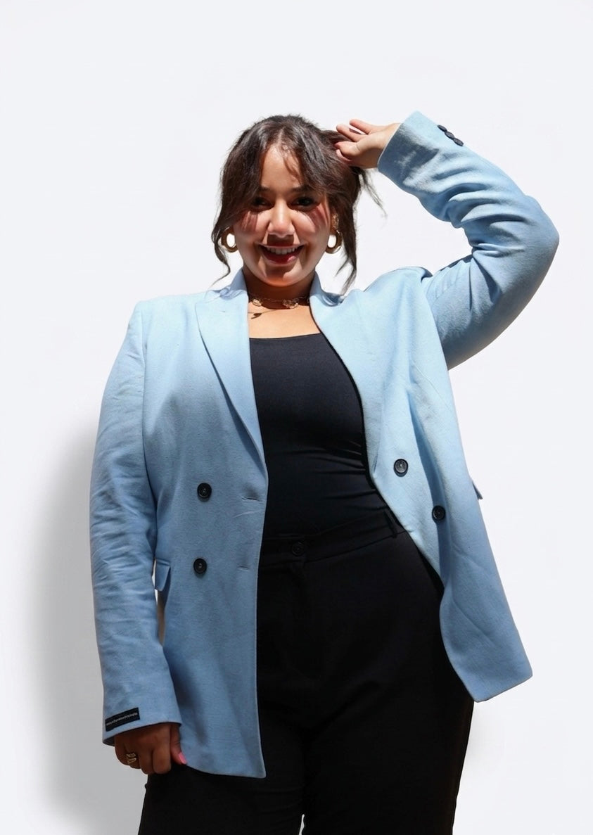 Baby Blue Linen Blazer