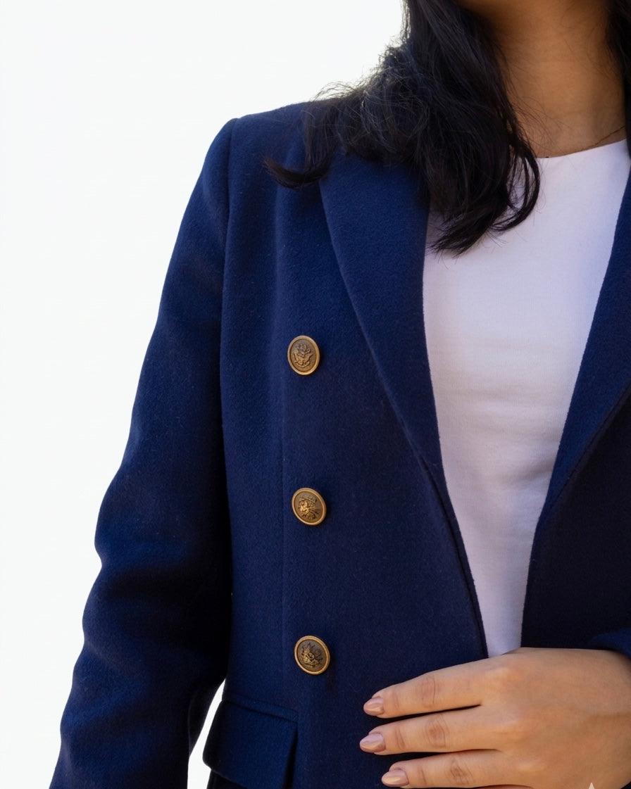 Navy Wool Blazer
